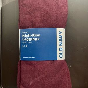 Old Navy Maroon High Rise Leggings